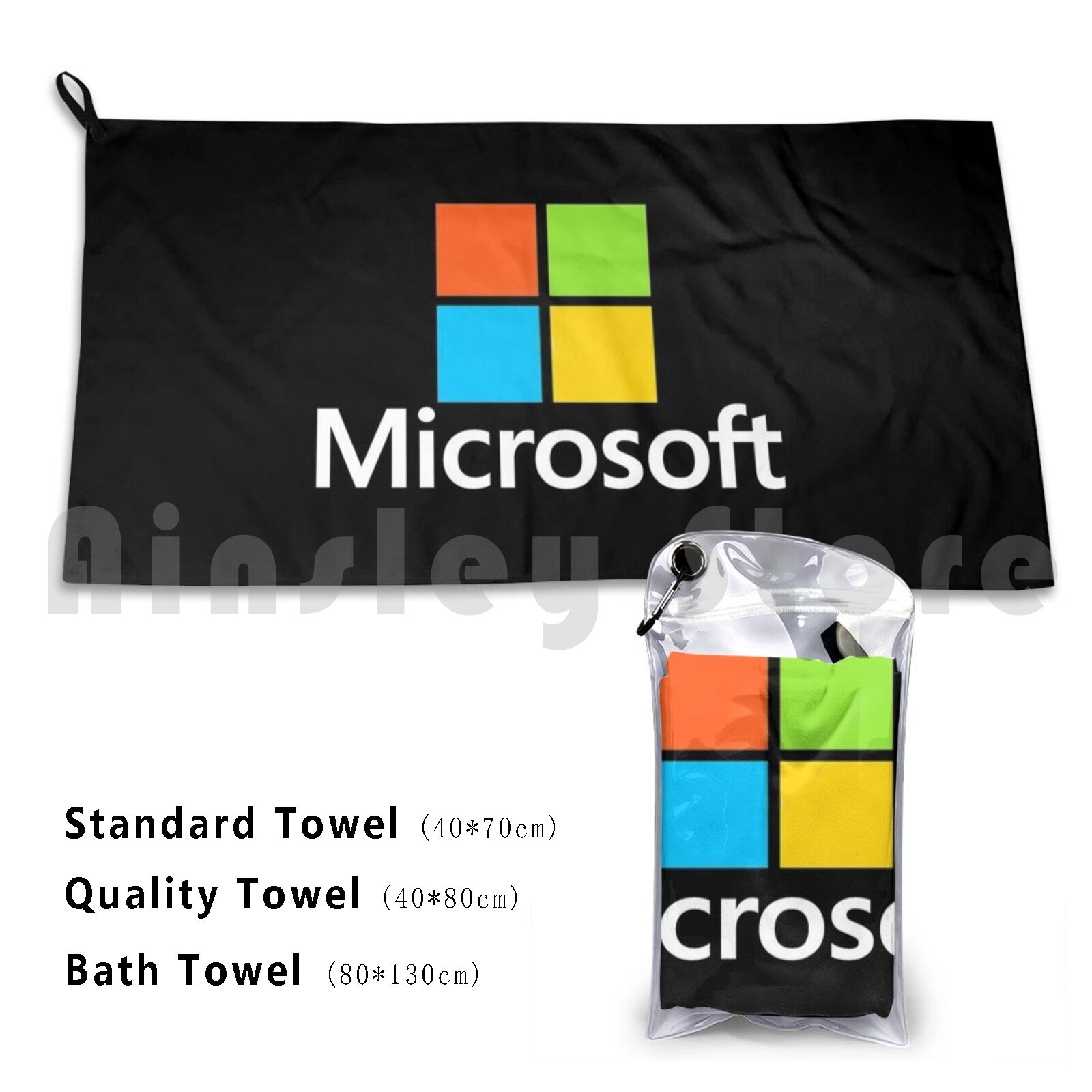 Office Tech Logo - Ręcznik kąpielowy Microsoft Typ Poduszka plażowa
